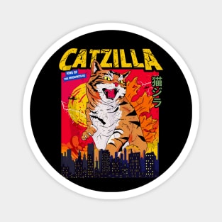 Catzilla Tee Catzilla King Of The Meowsters Cats Lovers Magnet